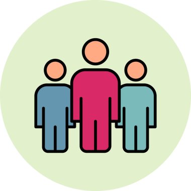 grup insan, web basit illüstrasyon