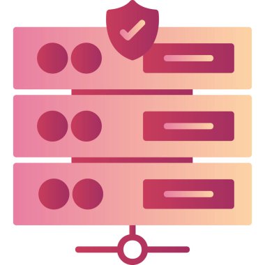 Sunucu. Web simgesi basit illüstrasyon