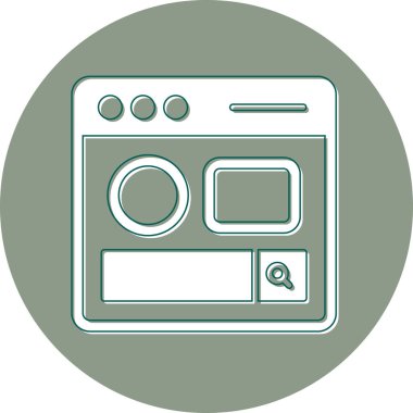 vector illustration of Search Page icon