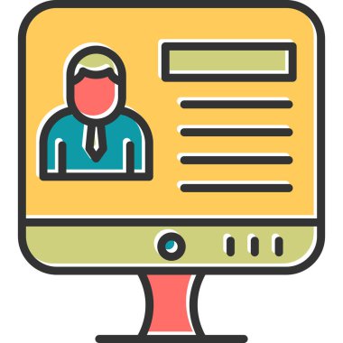 Sunum. Web simgesi basit tasarım