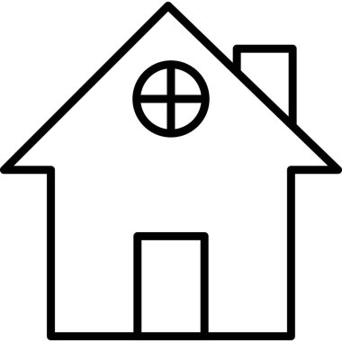 Arkaplanda emlak evi simgesi.