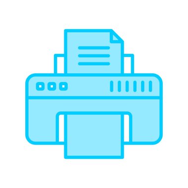 Yazıcı simgesi vektör illüstrasyonu