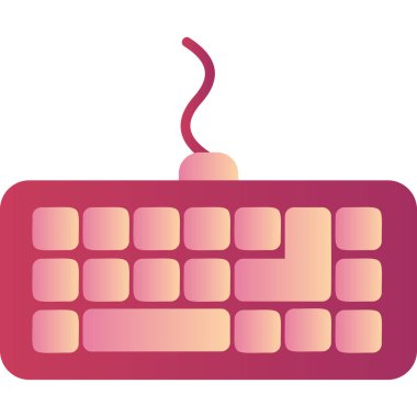 Klavye. Web simgesi basit illüstrasyon 