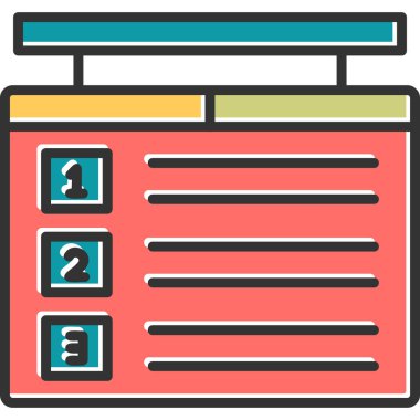 Liste. Web simgesi basit illüstrasyon