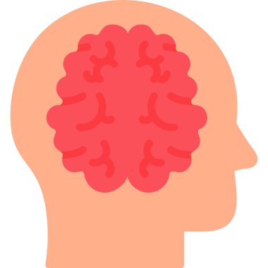  Beyin ikonu. Basit resimleme