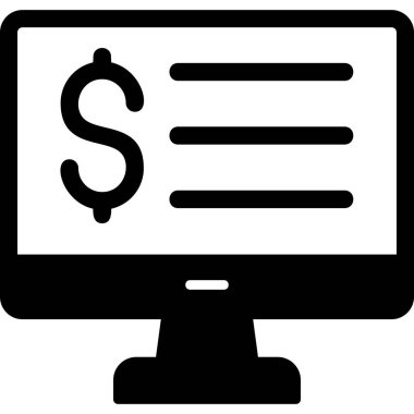 Dolar. Web simgesi basit illüstrasyon