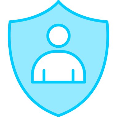 Koruma çizgisi simgesi, vektör illüstrasyonu