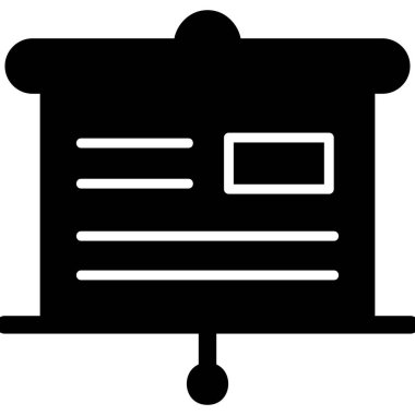 iş sunumu düz vektör simgesi