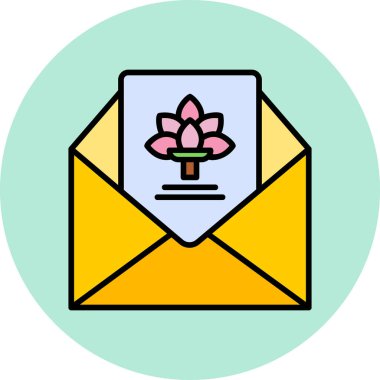 zarf simgesi vektör illüstrasyonu