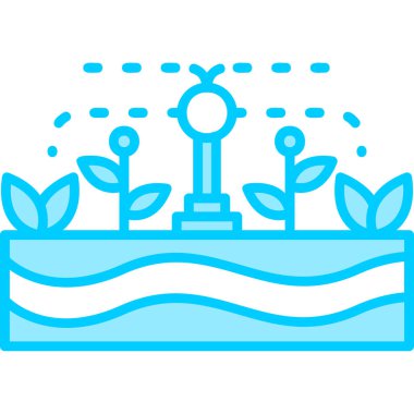 Su. Web simgesi basit illüstrasyon