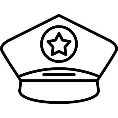 Police web icon. simple illustration