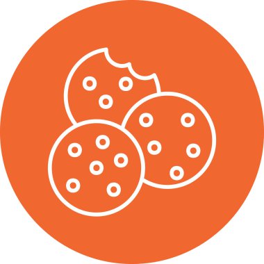 Kurabiye. Web simgesi basit illüstrasyon