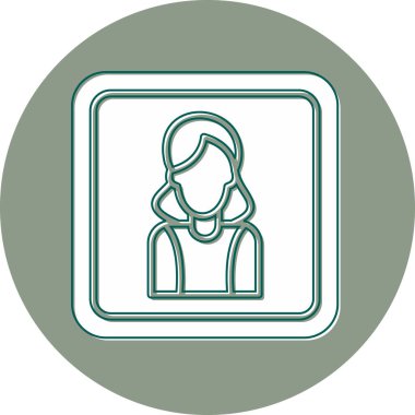 Portre simgesi vektör illüstrasyonu