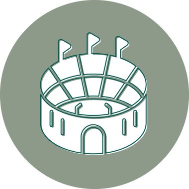 Stadyum ikonu. Web basit illüstrasyonu