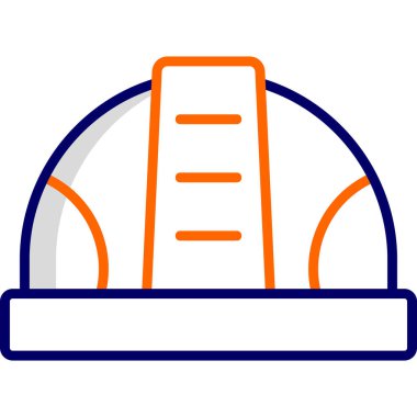 Miğfer. Web simgesi basit illüstrasyon 