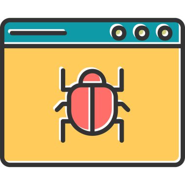 Web böceği modern simgesi, vektör illüstrasyonu 