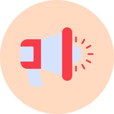 Megafon ikonu vektör illüstrasyonu