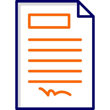 Contract icon, vector illustration simple design