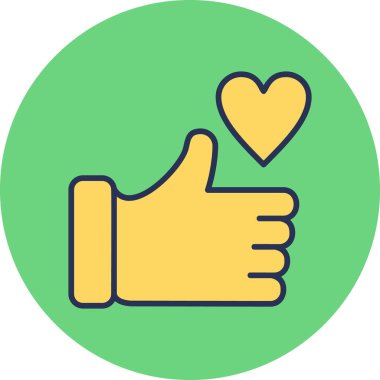 başparmak yukarı simgesi, vektör illüstrasyonu