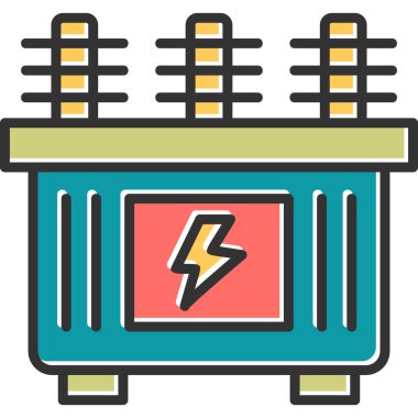 transformatör simge vektör çizimi