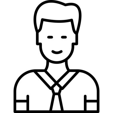 Manager, Businessman User logo, simple icon for web page 