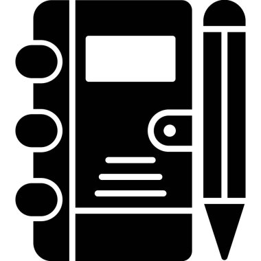 Not defteri web simgesi, vektör çizim