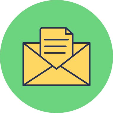 Mektup. Web simgesi basit illüstrasyon