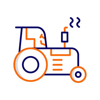 vector illustration of modern icon of tractor