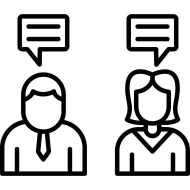 Mobil ve web siteleri için tartışma web simgesi.