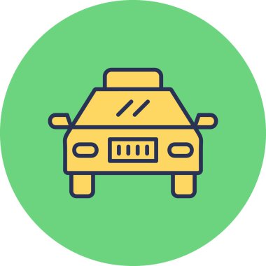 taksi simgesi vektör illüstrasyonu