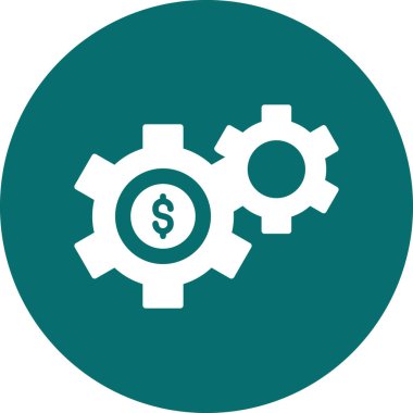 Düz tasarımda soyut para simgesi.