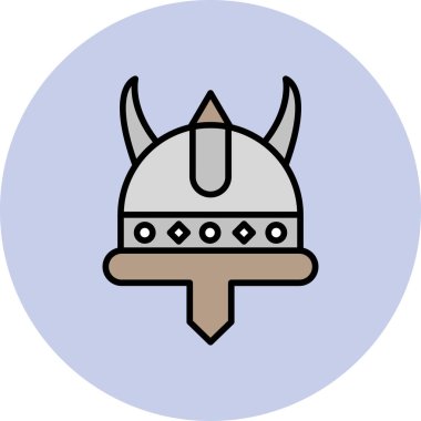 Miğfer. Web simgesi basit illüstrasyon 