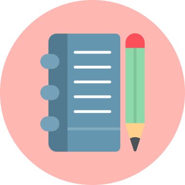 Not defteri web simgesi, vektör çizim