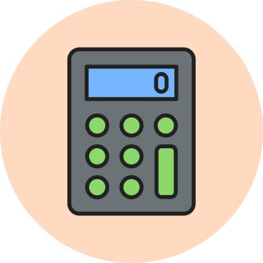 Hesap makinesi simgesi. vektör illüstrasyonu