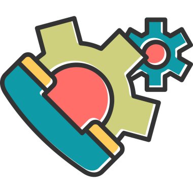 Çağrı Ayarları, vektör illüstrasyonu