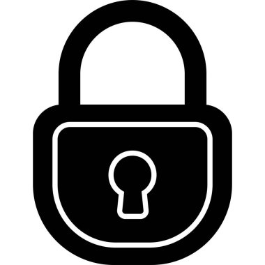 Asma kilit simgesinin vektör illüstrasyonu