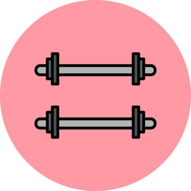 Ağırlıklı çubuklar modern simge vektör illüstrasyonu