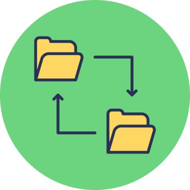 dosyalar xchange simge vektör çizimi