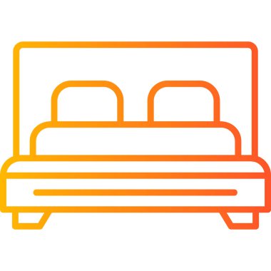 Otelde. Web simgesi basit illüstrasyon