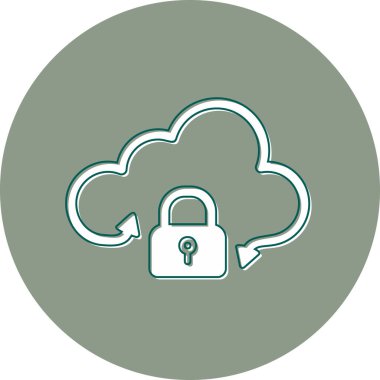 vector cloud technology icon illustration