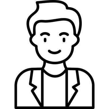 Adamım. Web simgesi basit illüstrasyon