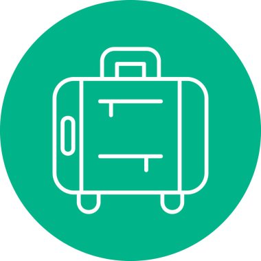 seyahat valiz simgesi, web basit illüstrasyon