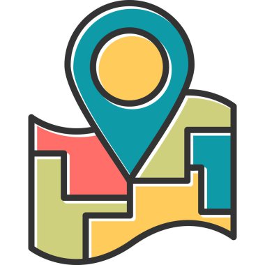 Location pin on map. web icon simple illustration