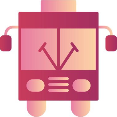 Okul servisi modern simge, vektör illüstrasyonu