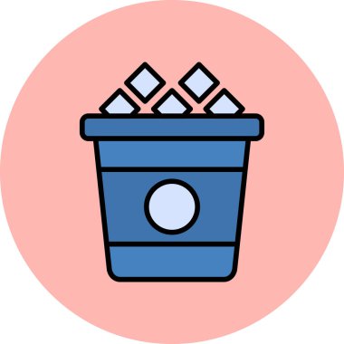 Buz Kovası ikonu vektör illüstrasyonu