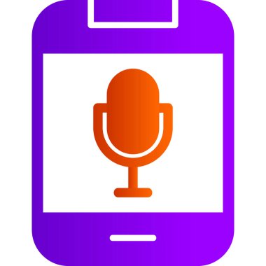 Mikrofon. Web simgesi kaydedilmesi basit illüstrasyon 