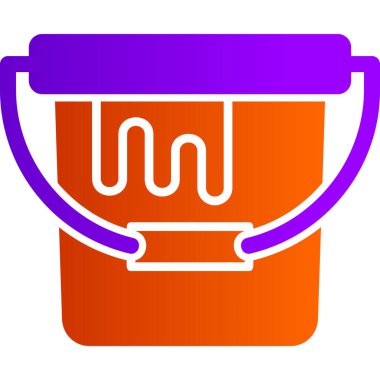 boya kovası simge vektör çizim