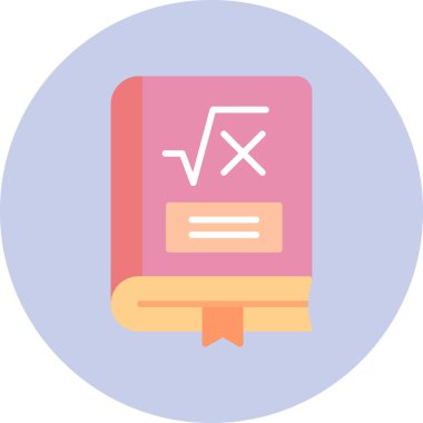 Matematik kitabı simgesi, modern tasarım illüstrasyonu