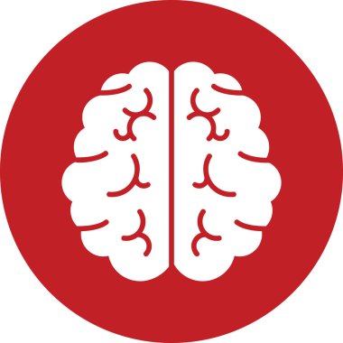  Beyin ikonu. Basit resimleme