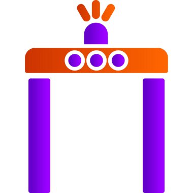 Metal dedektörü web simgesi basit illüstrasyon